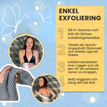 Grimee™ Exfolierande Antibakteriell Duschhandduk